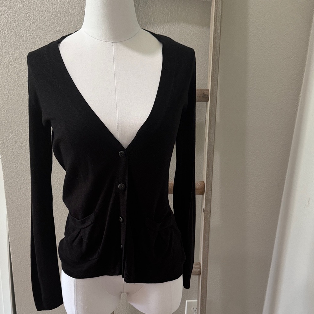 Simply Vera Vera Wang Black Cardigan Sweater